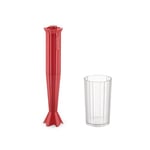 Alessi Plissé MDL10 R - Mixeur Plongeant Design avec Verre Gradué, Résine Thermoplastique, Prise Européenne 500W, Rouge