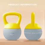 SPORTNOW 6KG Kettlebell with Soft Body and Non-Slip Handle, Yellow and Grey