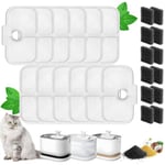 Filtre Fontaine Eau Chat Filtre Fontaine Chat Pack de 12 Filtres de Remplacement pour Dockstream Fontaine à Eau pour Chat PLWF005, PLWF115, PLWF105, 12 Cartouches Filtrantes et 12 Eponges en Mousse