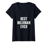 Womens Best Milkman Ever V-Neck T-Shirt