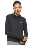 Nike Women W Nk Elmnt Hoodie Sweatshirt - Black/Reflective Silver, Small