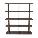 ferm LIVING Kona bokhylla 2x4 Dark stained