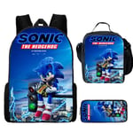 Anime Sonic ryggsäck Student ryggsäck Cartoon anime kid ryggsäck Sonic backpack