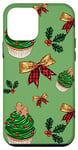 Coque pour iPhone 12 mini Red White Green Christmas Muffin For Girls Gingerbread Man