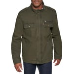 Levi's Men's Washed Cotton Military Jacket (Regular & Big & Tall Sizes) Lightweight, Olive Filled, XS