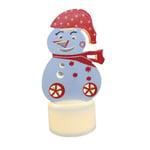 Juldekoration LED Candle Light Xmas Tecknade figurer Topper Belysning Prydnad Inomhusdekorationer Prydnad Presenter black hat snowman