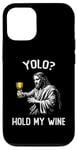 Coque pour iPhone 12/12 Pro YOLO Hold My Wine Funny Jesus Easter JK BRB Ressurection