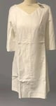 French Connection White Beaded Sleeve Dress UK Size 12 NEW with Tags Box499