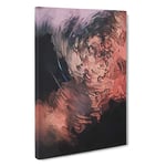 Big Box Art The Swirl in Abstract Canvas Wall Art Framed Picture Print, 30 x 20 Inch (76 x 50 cm), Black, Orange, Brown, Lavender