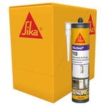 SIKA - Mastic silicone de construction - SikaSeal-110 Menuiserie & Vitrage, Blanc PVC - Joints de menuiserie et vitrage - Extérieur/intérieur - Carton de 12 cartouches de 300ml