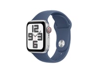 Apple Watch Se (Gps + Cellular) - 2A Generation - 40 Mm - Silveraluminium - Smart Klocka Med Sportband - Fluoroelastomer - Denim - Bandstorlek: M/L - 32 Gb - Lte, Wi-Fi 4, Bluetooth - 4G - 27.8 G