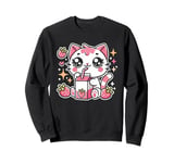 Funny Cat Kawaii Strawberry Milk Cartoon Anime For Women Sweatshirt