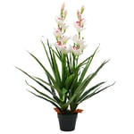 vidaXL kunstig Cymbidium-orkidé med krukke 100 cm grøn