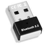 AXFEE Adaptateur Bluetooth, 5.3 USB Dongle Bluetooth, Plug Play Clé Bluetooth pour PC, Casque, Souris, Manette, Clavier, imprimantes, Smartphone, Tablette, Compatible avec Windows 11/10/8.1