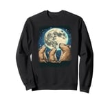 Three Capybara Mystic Moon - 3 Majestic Capybaras Sweatshirt