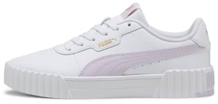 PUMA Femme Carina 3.0 Basket, White-Lilac Frost Gold, 40 EU