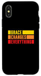 iPhone X/XS Grace Changes Everything - Jesus Christian God Faith Stripes Case