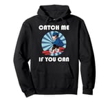 Snowboarding CATCH ME IF YOU CAN Funny Snowboard Children Pullover Hoodie