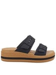 Crocs Brooklyn Buckle Wedges - Black, Black, Size 7, Women