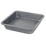 Salter BW07036BRMFOB Megastone Carbon Steel Square Pan, Baking Tray, Cake Tin, Non-Stick Coating, PFOA-Free, Oven Safe, Long-Lasting Bakeware, Strong & Durable, 23 cm