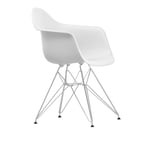 Vitra - Eames RE Plastic Armchair DAR 85 Cotton White, Chrome - Matstolar - Charles & Ray Eames - Vit - Metall/Plast