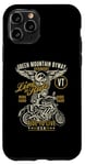 Coque pour iPhone 11 Pro Green Mountain Byway VT USA Moto Motif vieilli