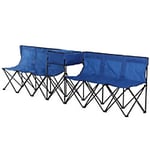 OutSunny Camping Chair 84B-382BU Blue 306x48x82 cm 48 (W) x 48 (D) x 82 (H) cm Water Resistant