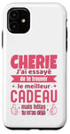 Coque pour iPhone 11 Cadeau Original Chérie Saint Valentin Amour Couple Humour