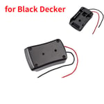 Adaptateurs de batterie pour Makita/Bosch/Milwaukee/Dewalt/Black & Decker,support de connexion d'alimentation 18V,14 fils Awg - Type for Black Decker