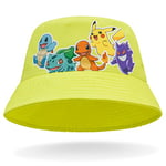 Pokémon Casquette Enfant Garcon Chapeau Plage Enfant Ado Garcon Fille Bob Pikachu Protection Soleil Accessoires Officiels (Jaune)