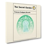 Book Cover The Secret Garden Frances Hodgson Burnett Modern Canvas Wall Art Print Ready to Hang, Framed Picture for Living Room Bedroom Home Office Décor, 14x14 Inch (35x35 cm)