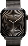 Apple Watch Series 10 GPS + Cellular 42mm Slate Titanium Case with Slate Milanese Loop