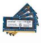 RAM 4PCS For Crucial 4GB 2RX8 PC3L-12800S DDR3 1600Mhz 204Pin Laptop Memory.，。