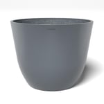 POTS&MORE Pot de Fleurs Novo 50 VP045001 (diamètre 51 cm, Design Rond, Couleur : Gris, Hauteur : 40,5 cm, Pot en Plastique, pour Plantes d'intérieur)