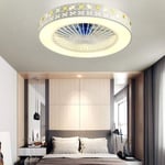 GaoF Ceiling Fans with Lighting，Infinite Dimming Invisible Fan Led Ceiling Light Control Dimmable Ultra-Quiet Fan Chandelier，Acrylic Ceiling Lamp for Living Room Bedroom