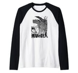 Attack on Titan The Cart Titan Manga Style Epic Portrait Raglan Baseball Tee