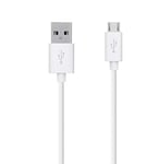 Just Accessories® For Samsung Galaxy A11, A10, A10e, A10s 3M Extra Long Charger Micro USB Cable Power Lead Data Sync (1m 1 Metre, White)