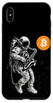 Coque pour iPhone XS Max Bitcoin Space Jazz Astronaut crypto sax saxophonist moon