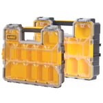 DEWALT Pro Organisers Deep&Shallow Tool Storage Screw Nail Storage Box Twin Pack