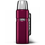 Thermos Stainless King 1.2L Multi- Purpose Thermos Flask - Original-Style Flask can be used as Travel Mug or Insulated Water Bottle for Daily Commute & Weekend Adventures – Raspberry, 5- Year Warranty