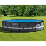 INTEX Poolöverdrag solenergi blå 538 cm polyeten 93299