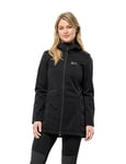 Jack Wolfskin Women's Windhain Coat W Softshell, Black, L