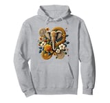 Elephant With Head Dress Pullover Hoodie