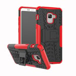 Samsung Galaxy A8 Plus 2018      Heavy Duty Case    Red