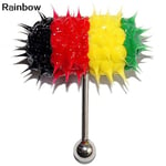 Unisex Cool Punk Hammer Muoto värisevä Tongue Bar Stud Lävistykset Korun väri: Rainbow