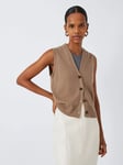 Marella Provola Sleeveless Cardigan, Camel