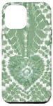 Coque pour iPhone 15 Plus Cœur vert style Tie Dye Love Meditation Zen Motif Boho