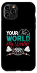 iPhone 11 Pro Your World My World Bullseye Darting Dart Tournament Darts Case