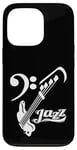 Coque pour iPhone 13 Pro Guitare basse Jazz Musicien