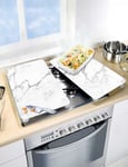 Set Of 2 Universal Hob Stove Covers Chopping Board Worktop Protectors by Chums